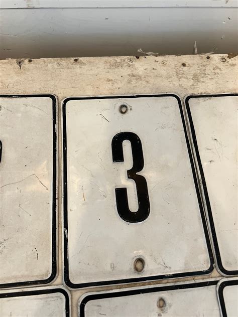 french enamel house numbers